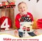 Premium Firefighter Birthday Cake Topper - Vibrant Fireman-Themed Glitter Cardstock Party Decoration, Perfect Centerpiece